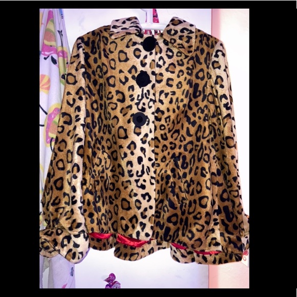 Leopard Print Retro Style Jacket - Picture 2 of 3